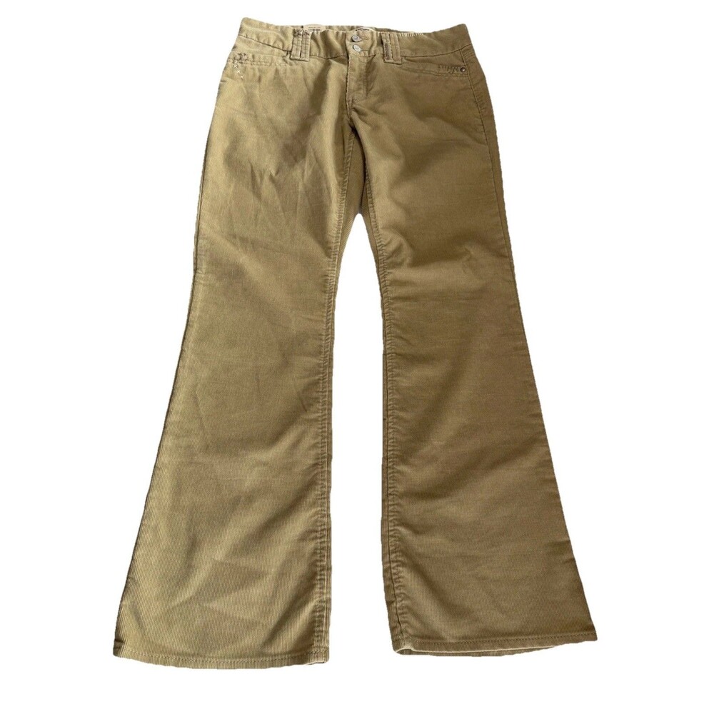 GAP Curvy Low Rise Boot Cut Corduroy Pants Sz 12R Beige 2006 Vintage New NWT